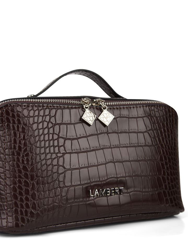 Trousse en cuir vegan - Lambert - JOLIE - Bark croco Lambert 