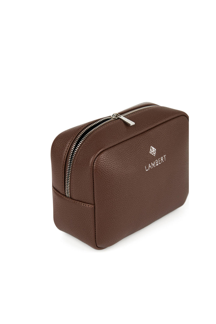 Trousse en cuir vegan - Lambert - ZOE - Chocolat