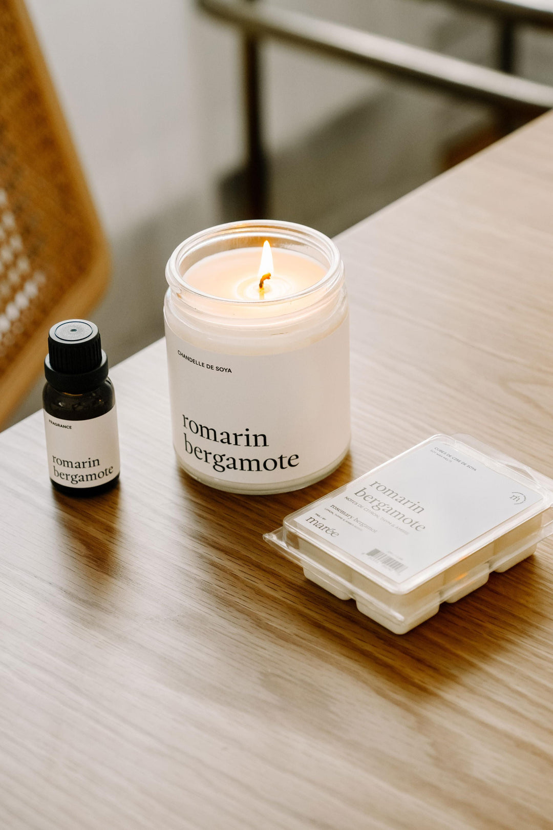 Ensemble découverte - Romarin bergamote Marée - Chandelles 