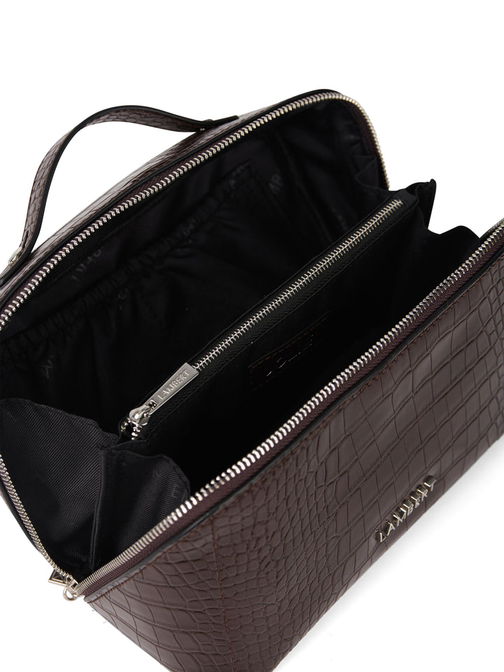 Trousse en cuir vegan - Lambert - JOLIE - Bark croco Lambert 