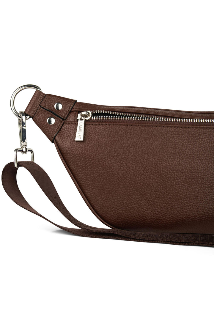Sac banane en cuir vegan - Lambert - SARAH - Chocolat