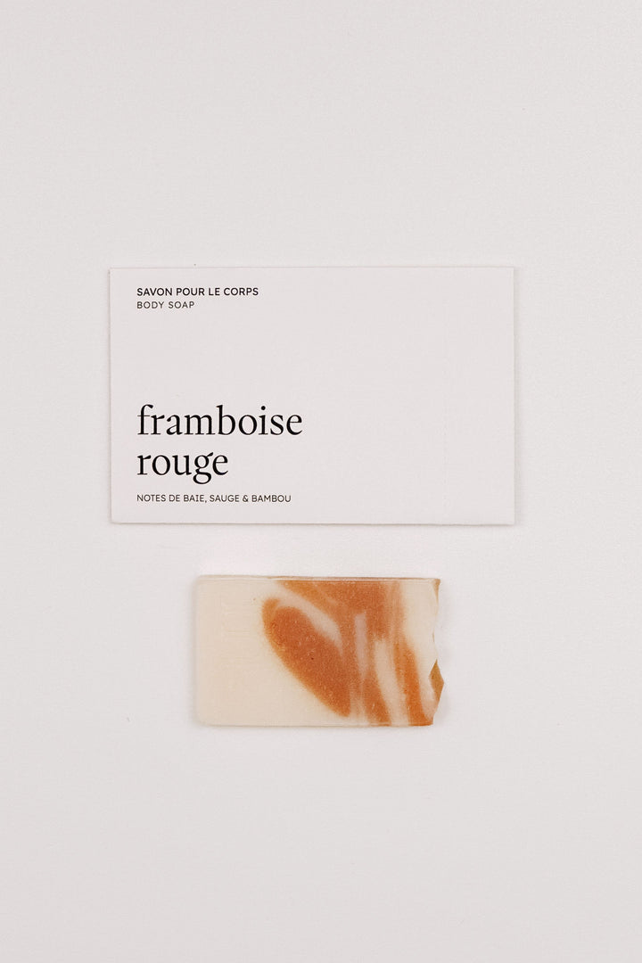 SAVON POUR LE CORPS - Format voyage Savons Marée - Chandelles Framboise rouge 