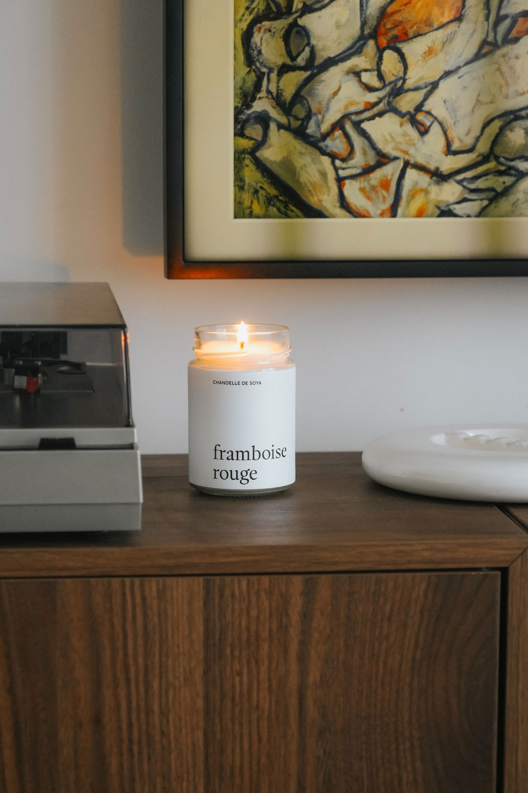CHANDELLE DE SOYA - Framboise rouge