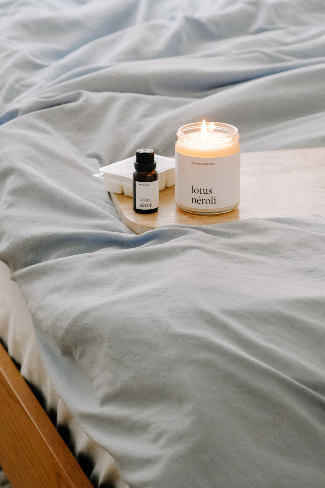 Ensemble découverte - Lotus néroli Marée - Chandelles 