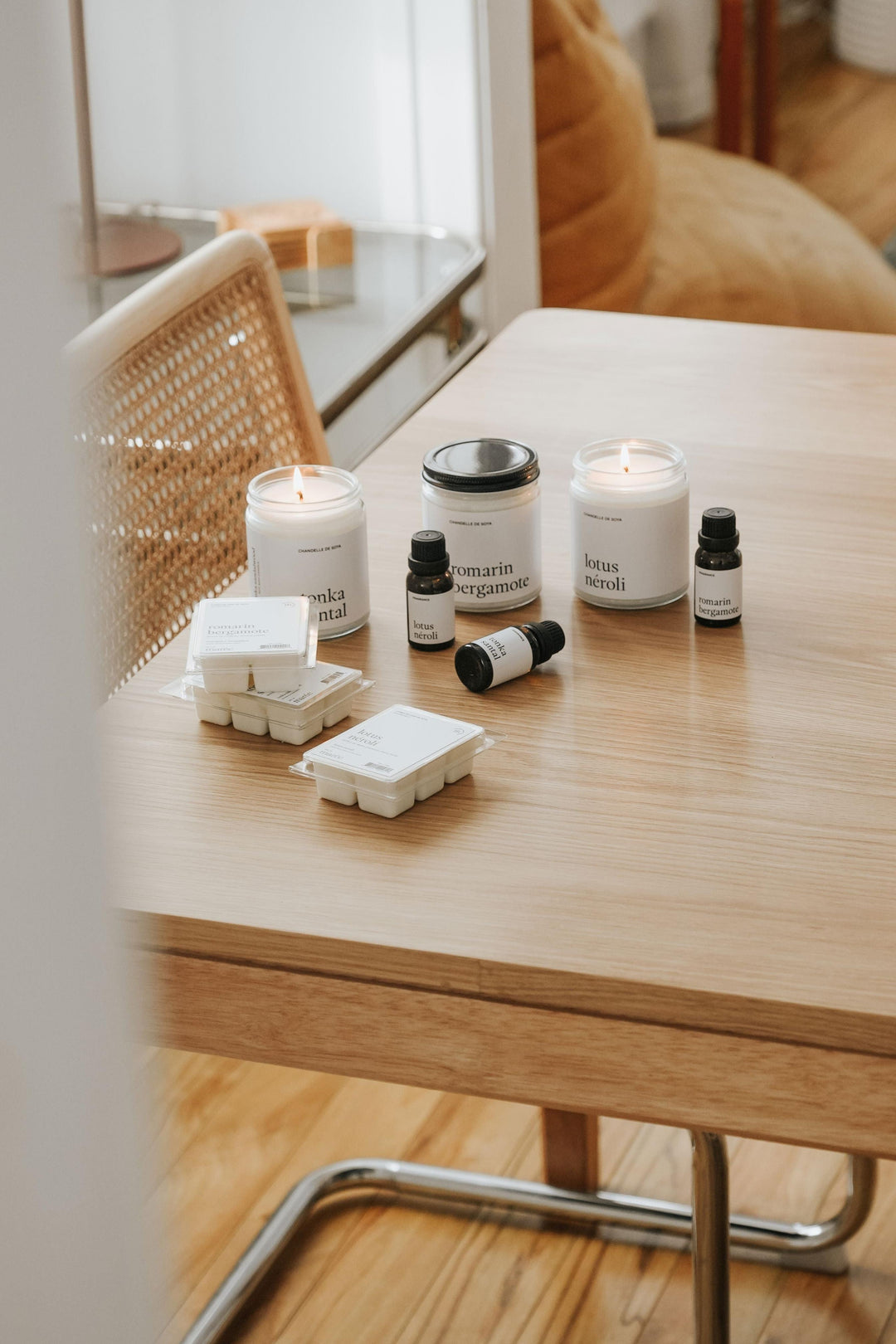 Ensemble complet - Collection Sérénité Marée - Chandelles 