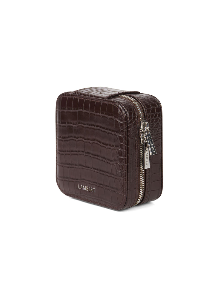 Trousse à bijoux en cuir vegan - Lambert - NOELLE - Bark croco Lambert 