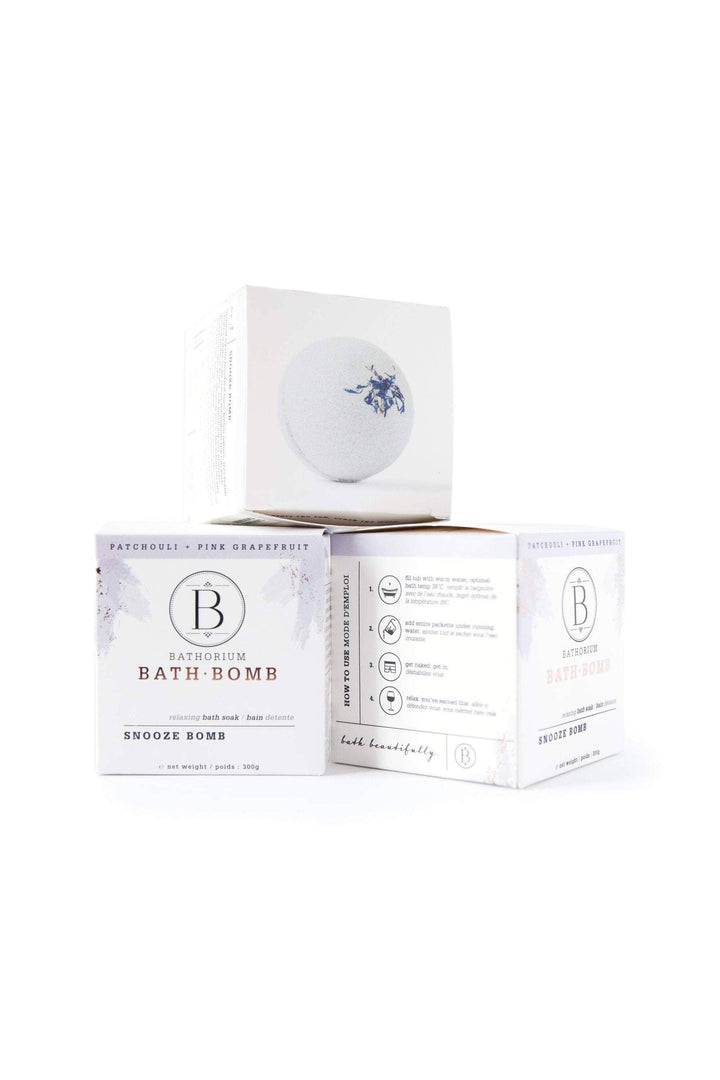 Bombe de bain - Patchouli & pamplemousse rose - SNOOZE BOMB - Bathorium - No. 3 Marée - Chandelles 