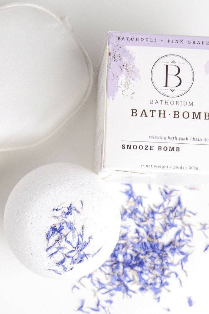 Bombe de bain - Patchouli & pamplemousse rose - SNOOZE BOMB - Bathorium - No. 3 Marée - Chandelles 