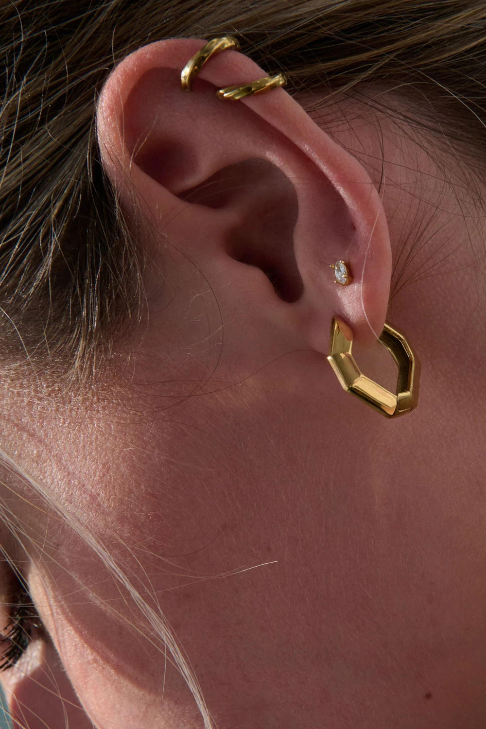 Boucles dormeuses - Steffi II - Or MIA - Bijoux 