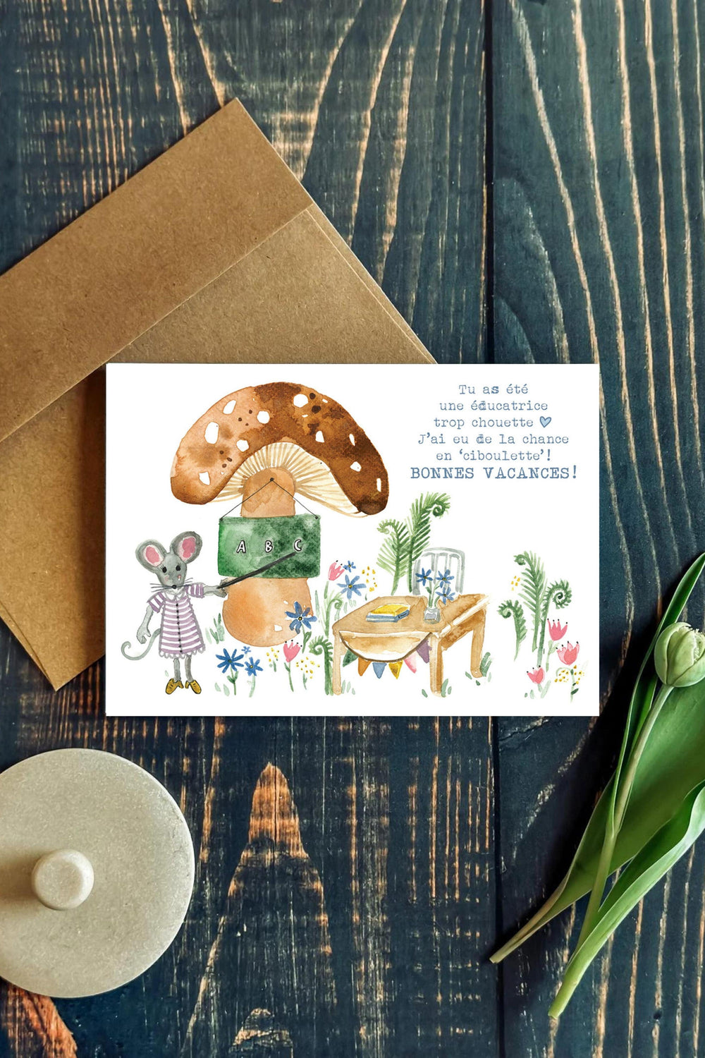 CARTE - MADAME JOJO - Professeure / éducatrice - Stéphanie Renière Illustration