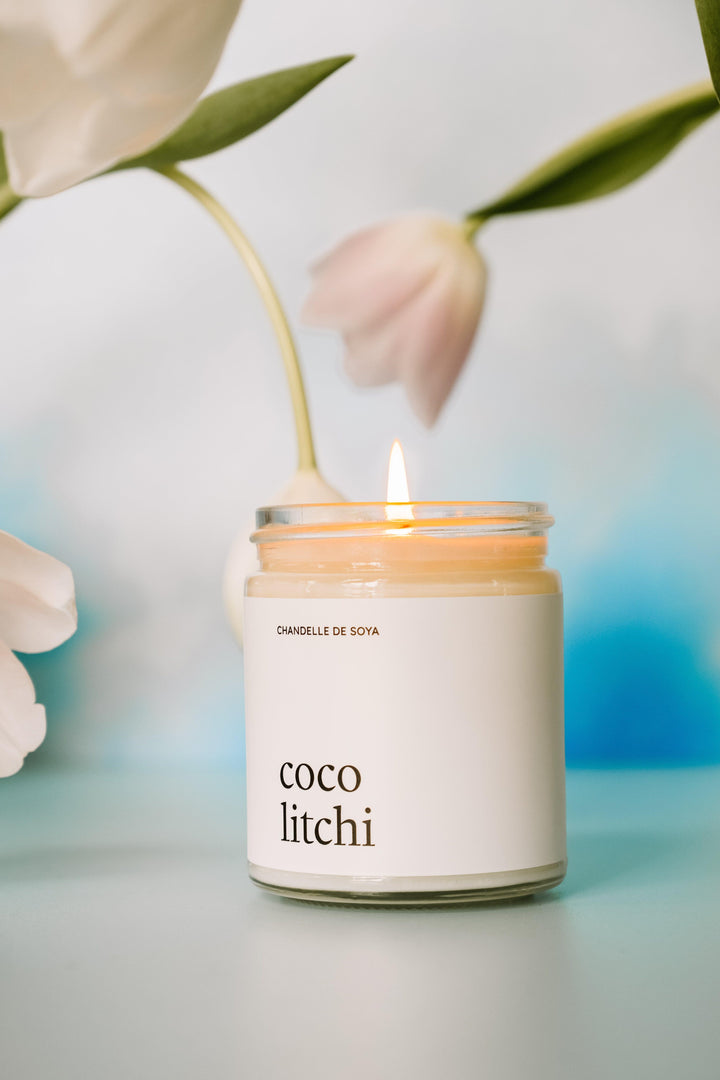 CHANDELLE DE SOYA - Coco litchi Chandelles de soya Marée - Chandelles 