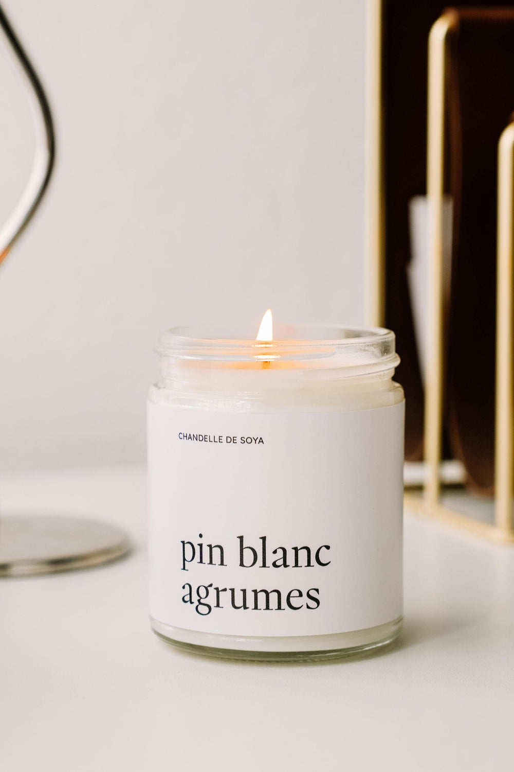 CHANDELLE DE SOYA - Pin blanc agrumes Chandelles de soya Marée - Chandelles 