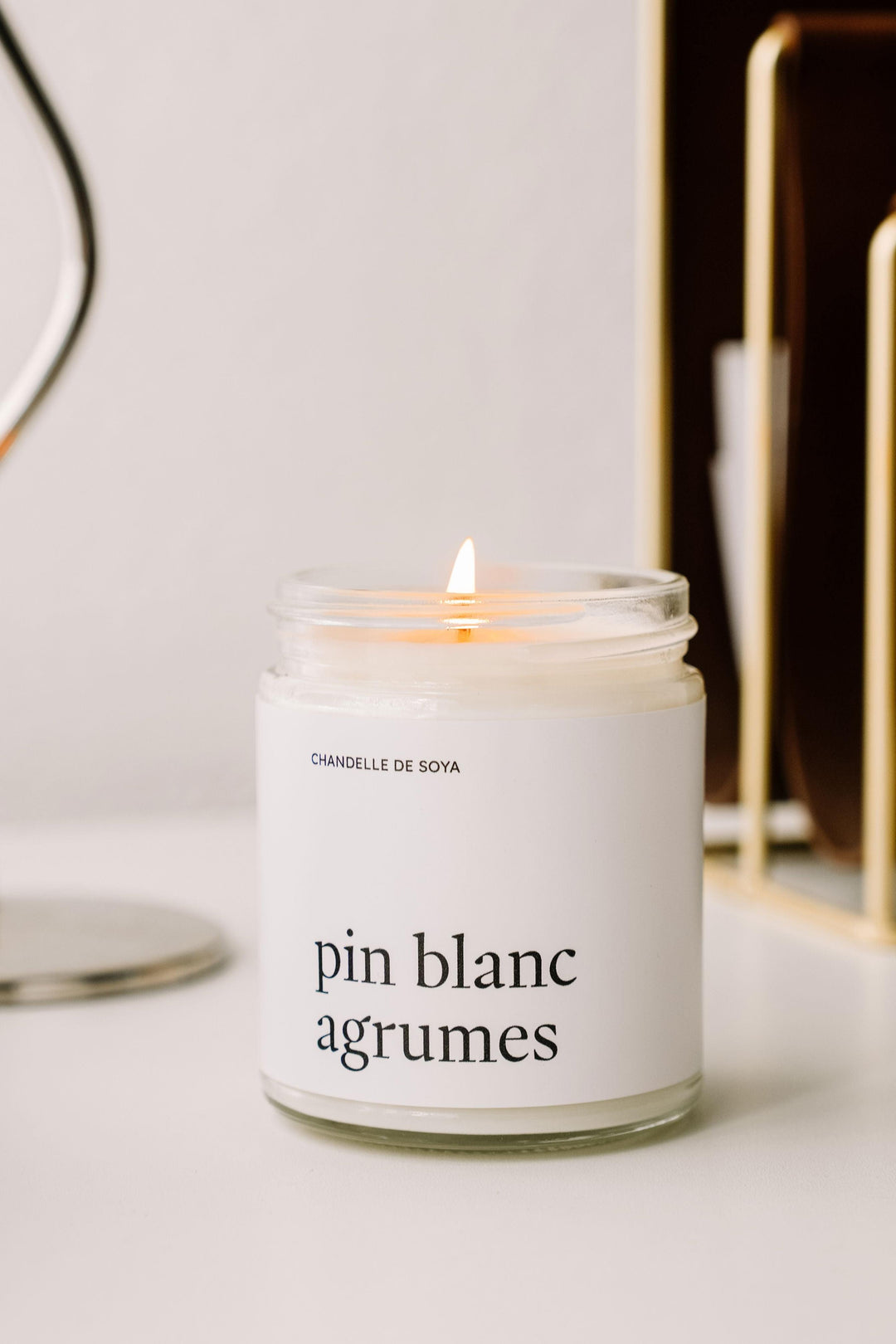 CHANDELLE DE SOYA - Pin blanc agrumes Chandelles de soya Marée - Chandelles 