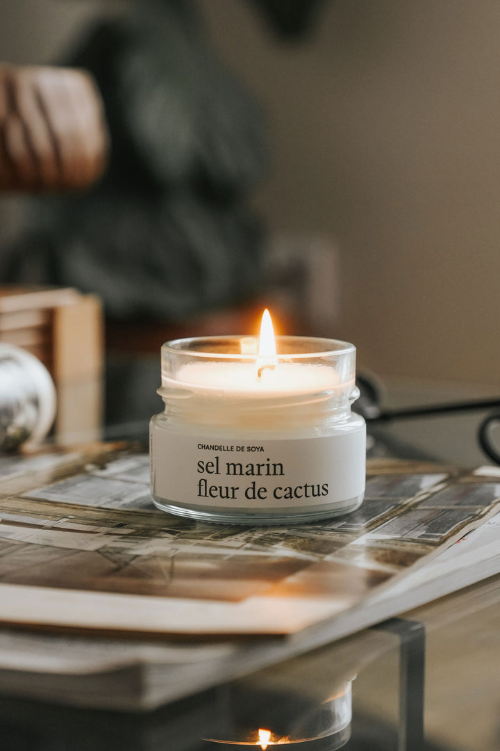 CHANDELLE DE SOYA - Sel marin fleur de cactus