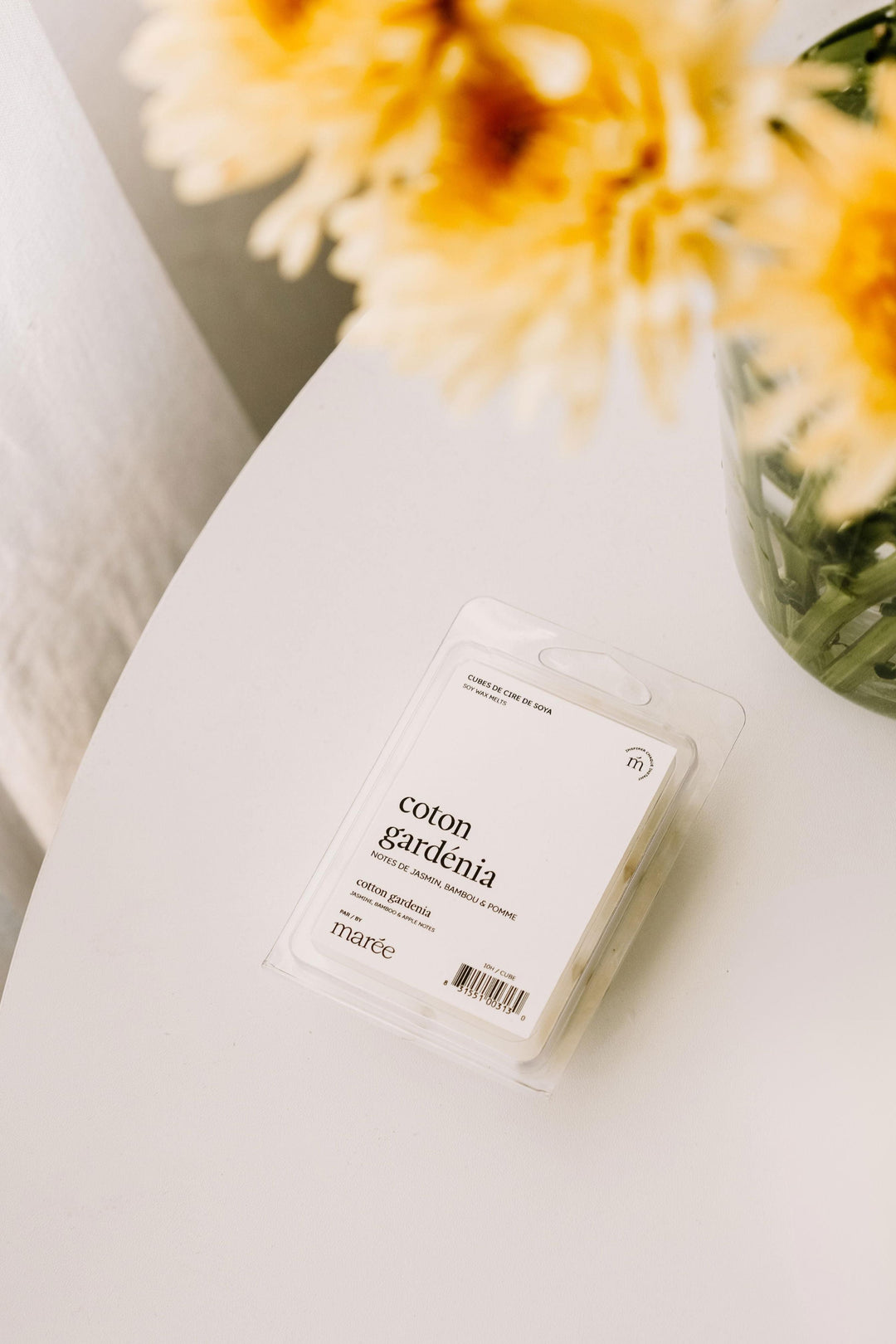CUBES DE CIRE DE SOYA POUR DIFFUSEUR - Coton gardénia