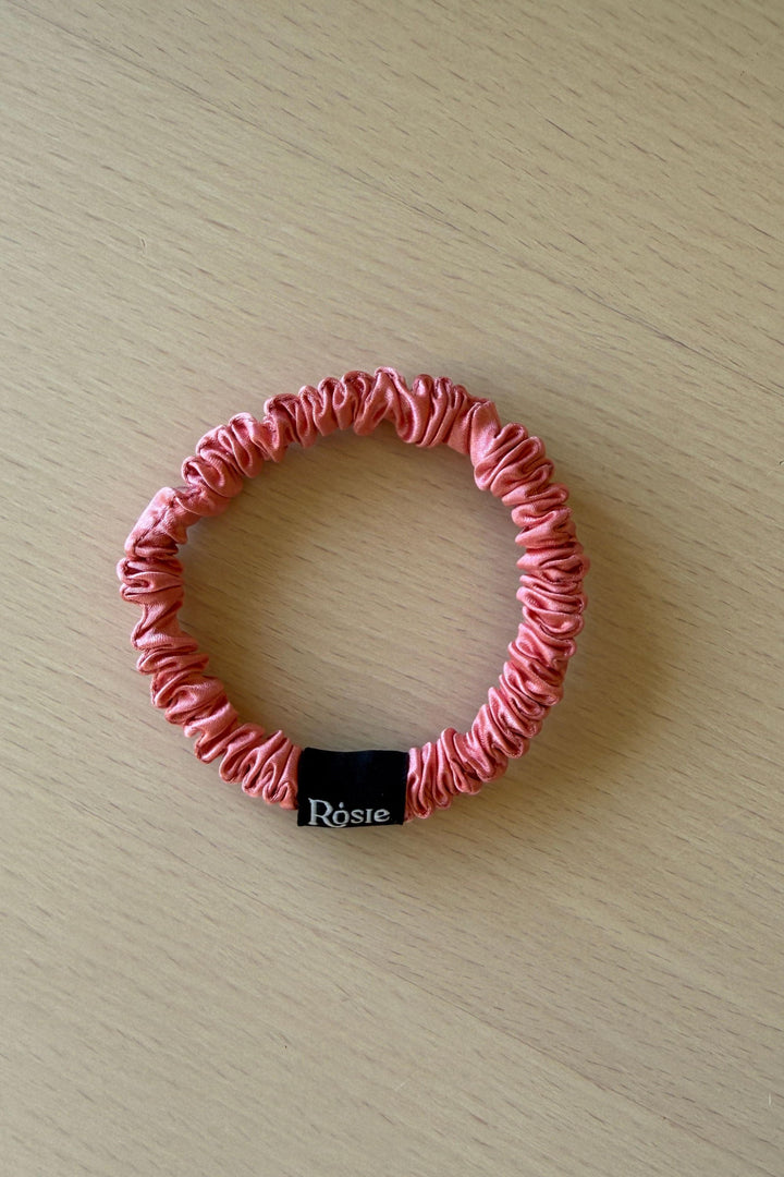 Chouchou pour les cheveux - Mini - Soie de mûrier - Rosie Rosie Corail 