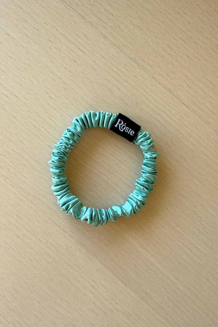 Chouchou pour les cheveux - Mini - Soie de mûrier - Rosie Rosie Turquoise 