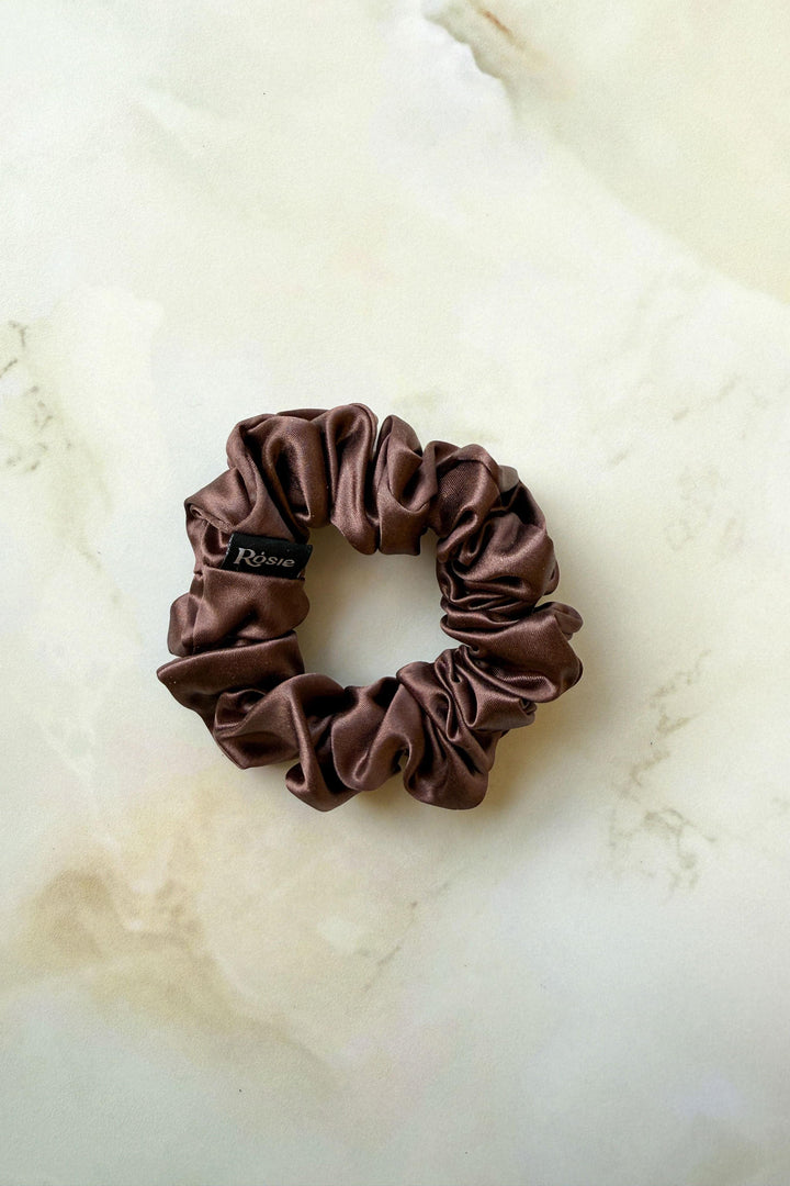 Chouchou pour les cheveux - Moyen - Soie de mûrier - Rosie Rosie Moka 