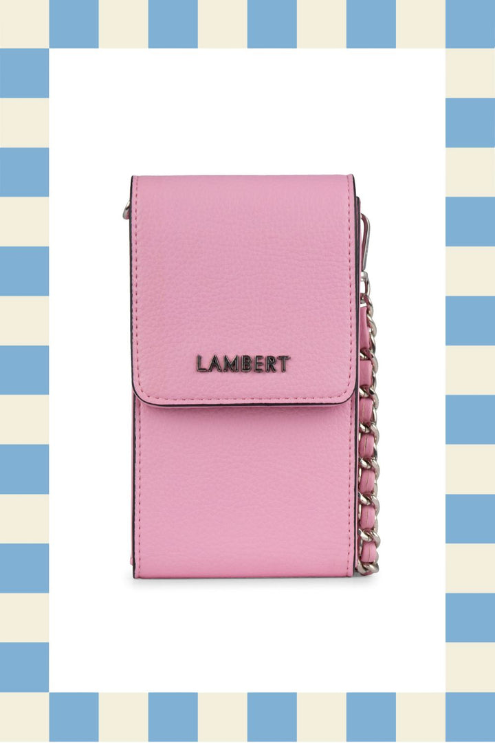 VENTE D'ENTREPÔT - Étui de téléphone à bandoulière en cuir vegan - Lambert - ALEXA - Whisper pink VENTE D'ENTREPÔT 