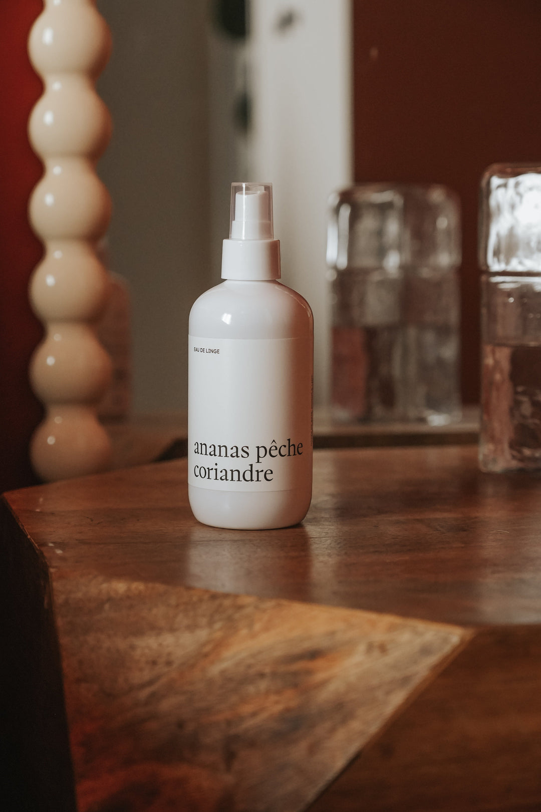 EAU DE LINGE - Ananas pêche coriandre Lessive Marée - Chandelles 