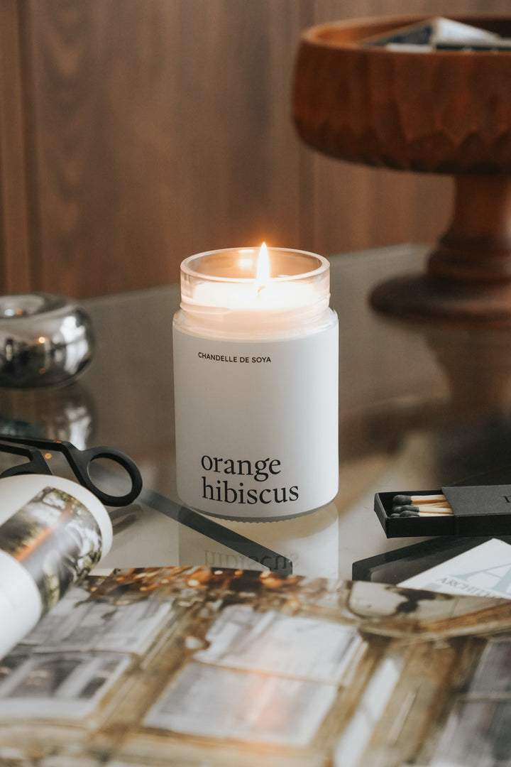 SOY CANDLE - Orange hibiscus