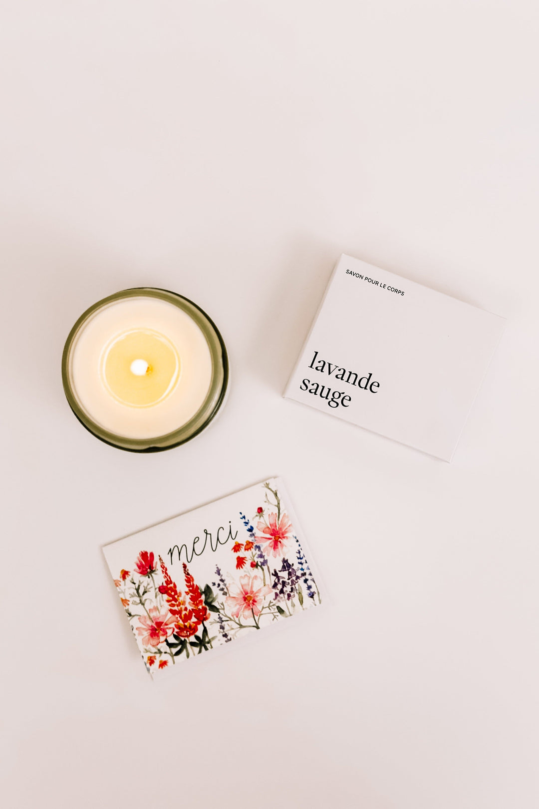 ENSEMBLE CADEAU - Merci - Laura Marée - Chandelles 