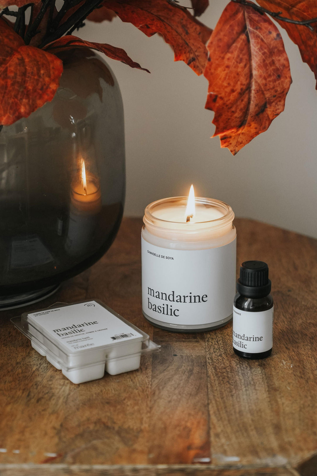 ENSEMBLE DÉCOUVERTE - Mandarine basilic Marée - Chandelles 