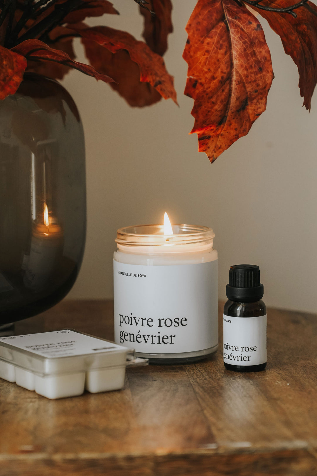 ENSEMBLE DÉCOUVERTE - Poivre rose genévrier Marée - Chandelles 