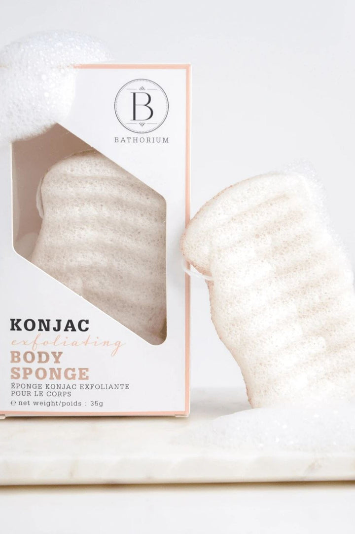 ÉPONGE konjac exfoliante pour le corps - Bathorium - No. 2 Marée - Chandelles 