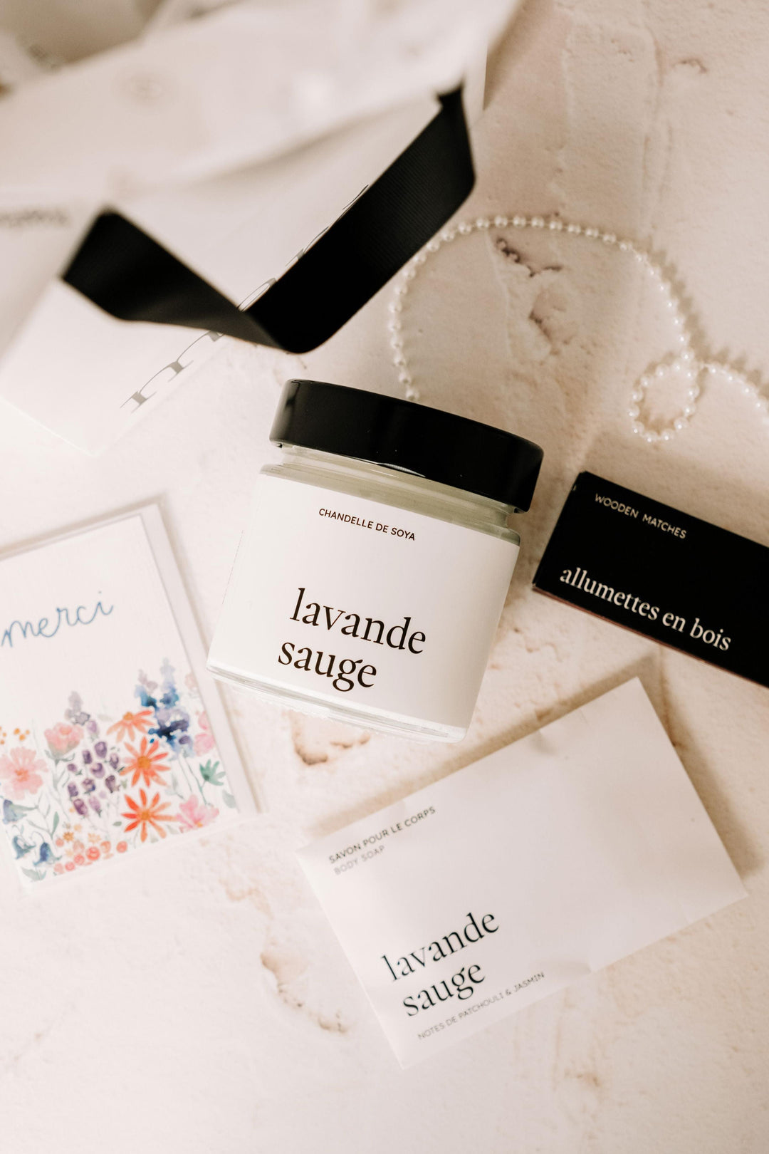 Ensemble cadeau - Merci - Gisanne Marée - Chandelles 