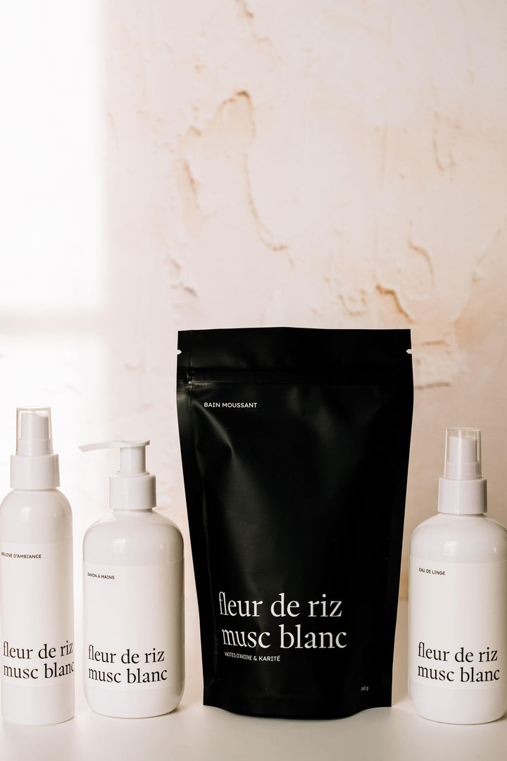 Ensemble complet - Fleur de riz musc blanc