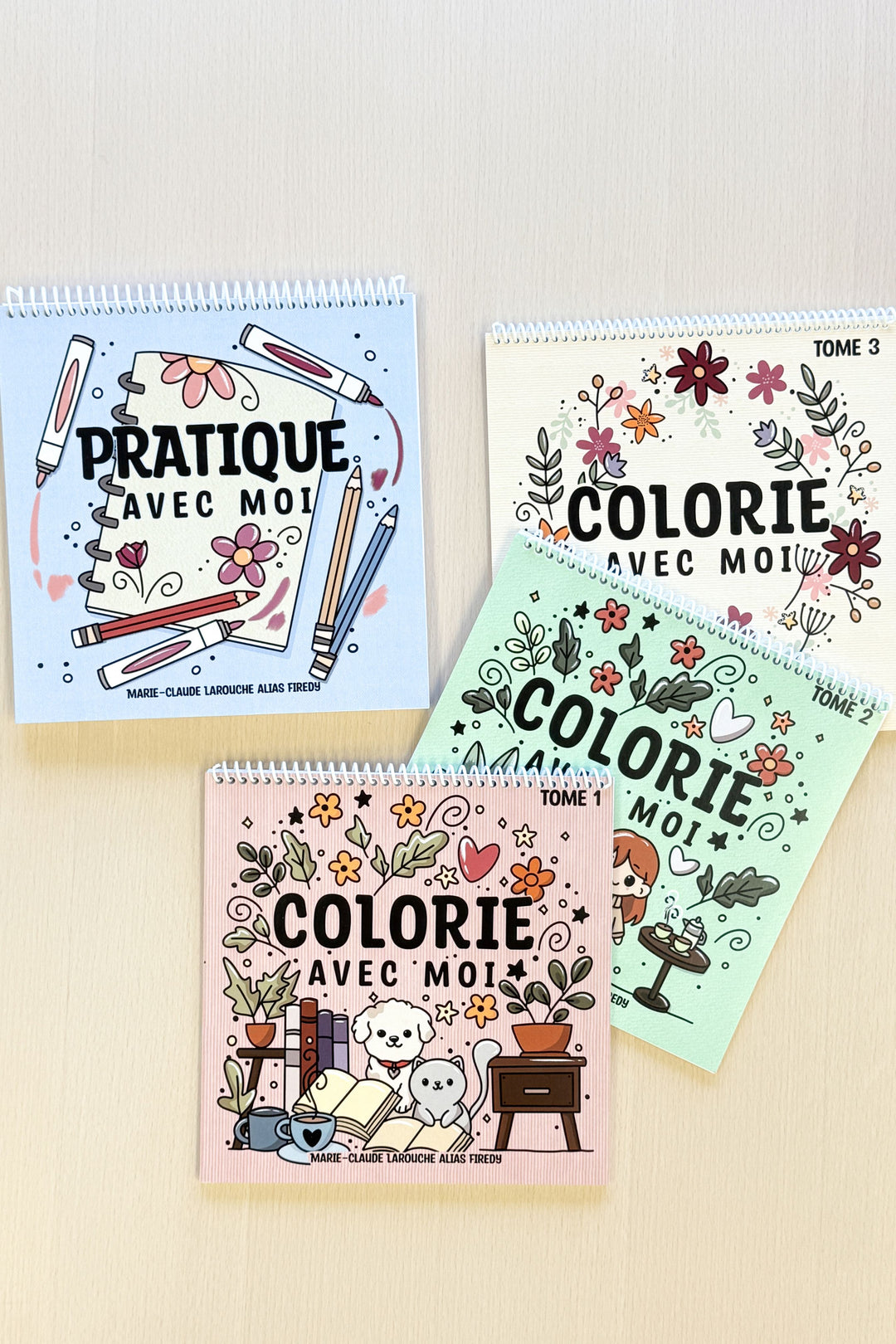 Ensemble complet - Livres à colorier + livre de pratique - Firedy Firedy 