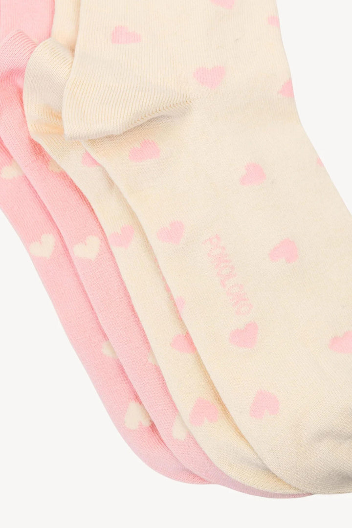 Ensemble de chaussettes - Coton Pima - Pokoloko - Petits coeurs Pokoloko 