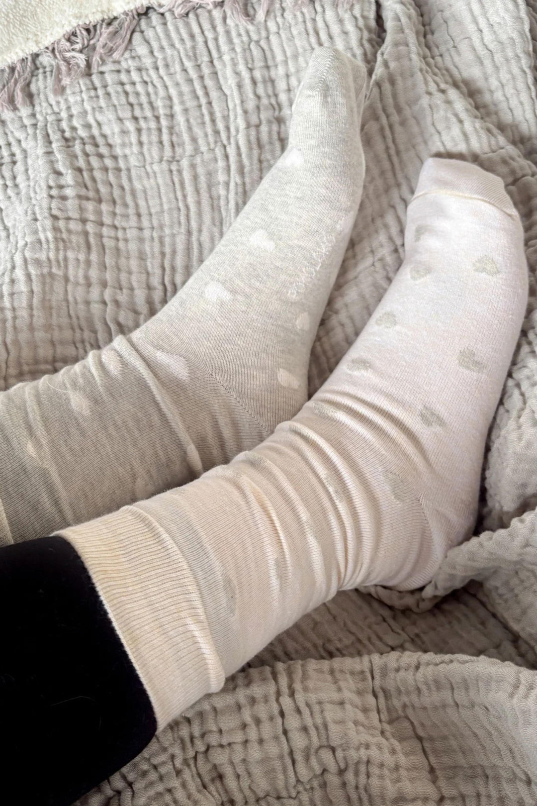 Ensemble de chaussettes - Coton Pima - Pokoloko - Petits coeurs Pokoloko 