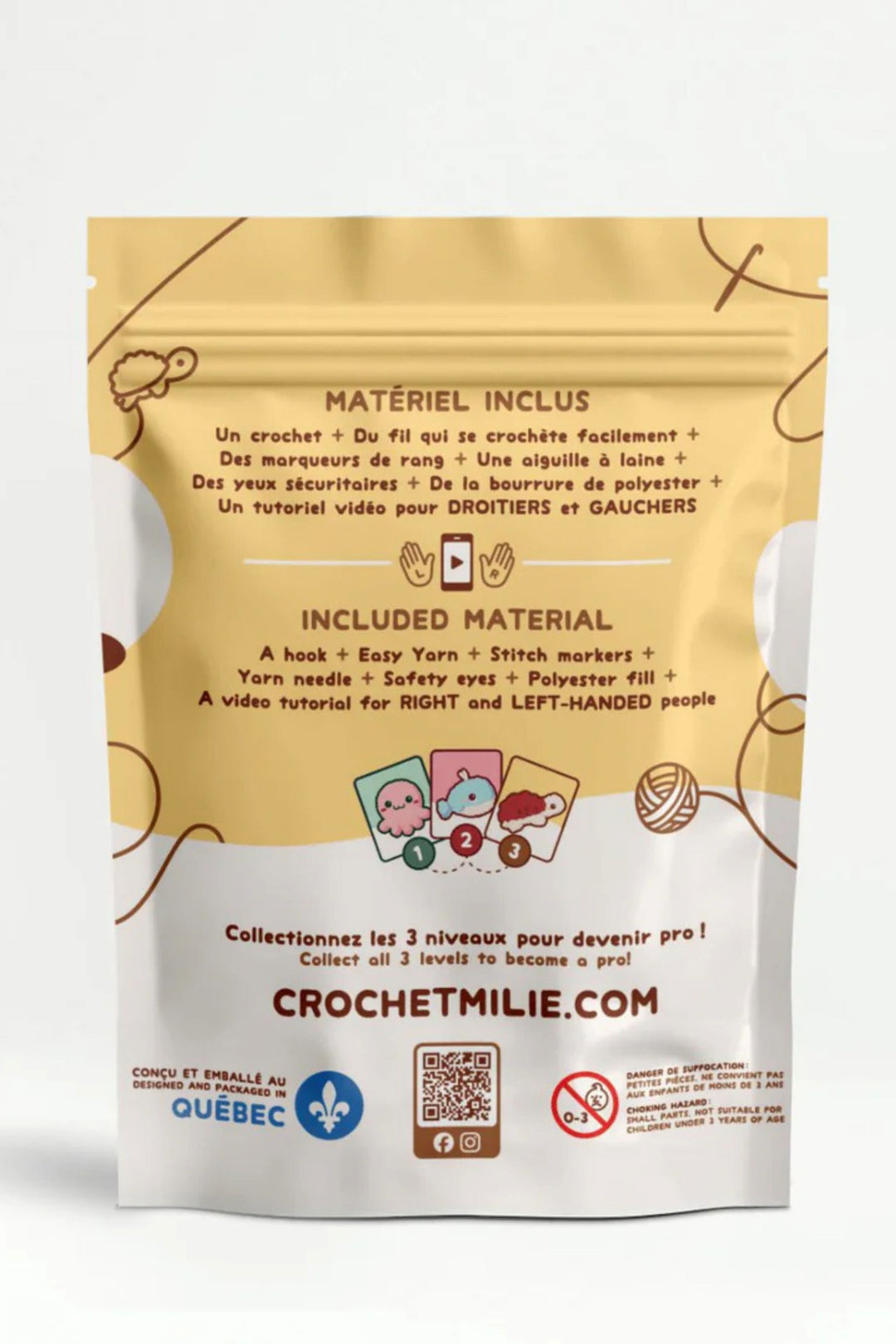 Ensemble de crochet - Crochetmilie - Niveau 3 - La tortue Crochetmilie 