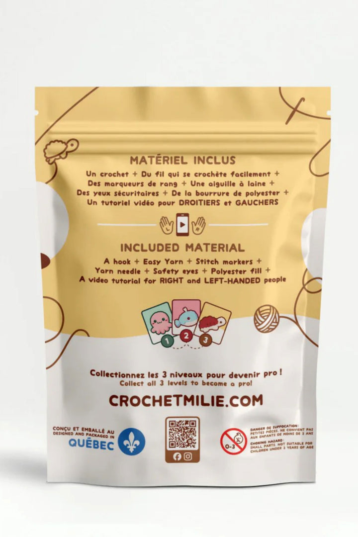 Ensemble de crochet - Crochetmilie - Niveau 3 - La tortue Crochetmilie 