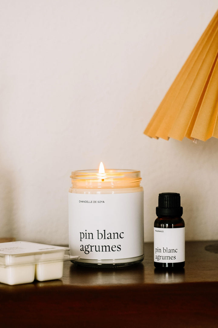 Ensemble découverte - Pin blanc agrumes Marée - Chandelles 