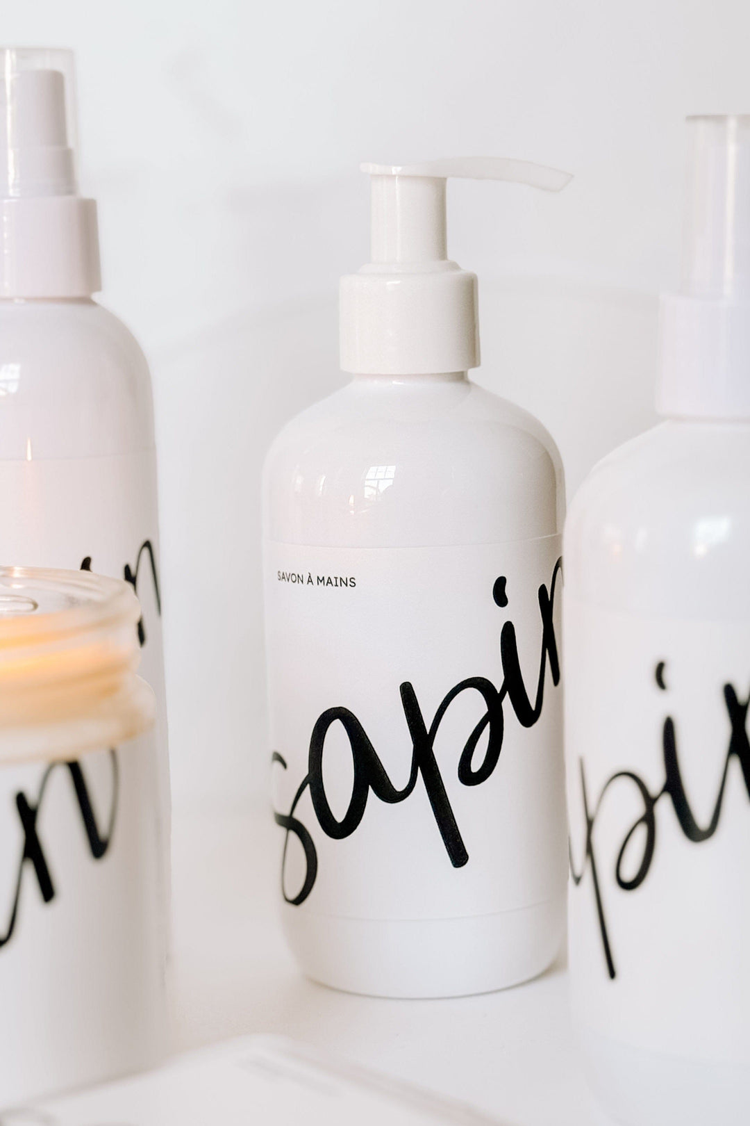 Ensemble découverte - Sapin - Chandelle de soya, bruine d'ambiance, eau de linge, savon à mains