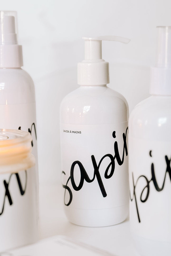 Ensemble découverte - Sapin - Chandelle de soya, bruine d'ambiance, eau de linge, savon à mains