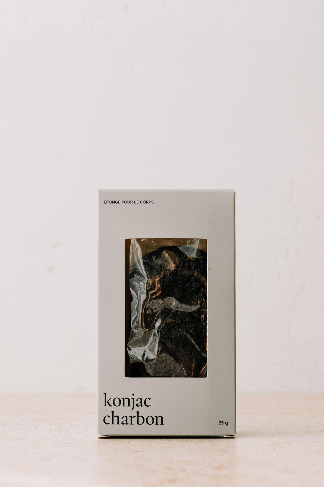 Éponge konjac pour le corps - Charbon Marée - Chandelles 