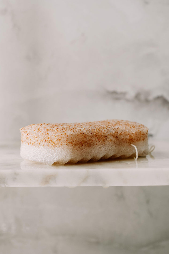 Éponge konjac pour le corps - Exfoliante Marée - Chandelles 