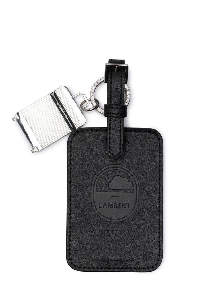 Étiquette à bagage en cuir vegan - Lambert - SKYE Lambert Noir 
