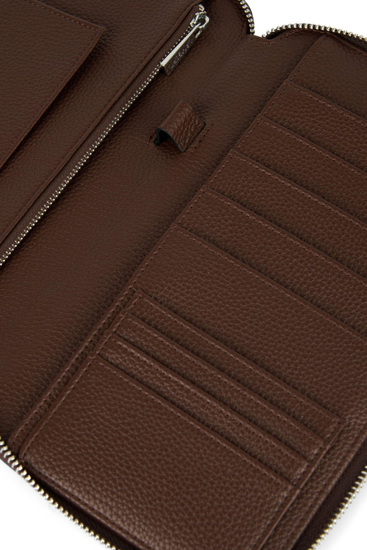 Étui à passeport en cuir vegan - Lambert - INES - Chocolat