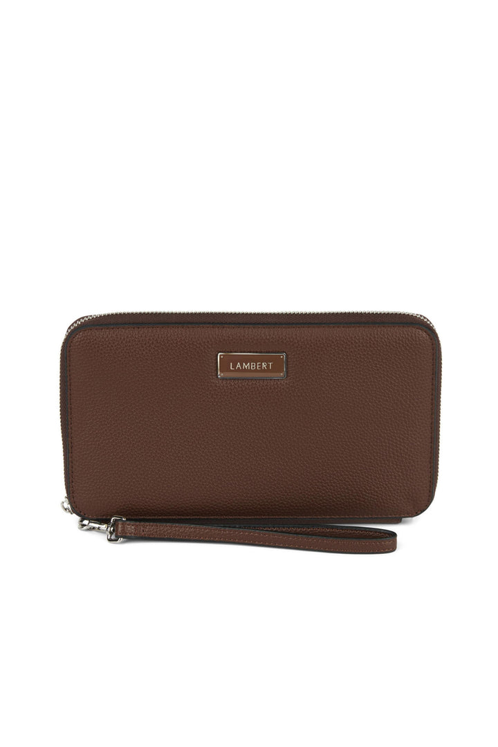 Étui à passeport en cuir vegan - Lambert - INES - Chocolat