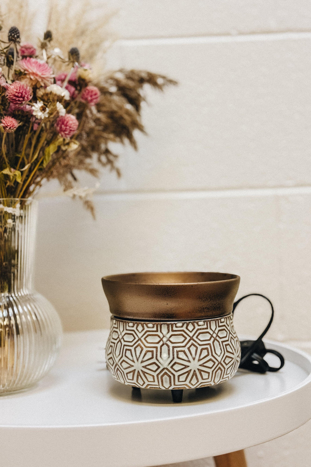 DIFFUSEUR CUBES DE CIRE - 2 en 1 - Bronze géométrique Diffuseurs Candle warmer 