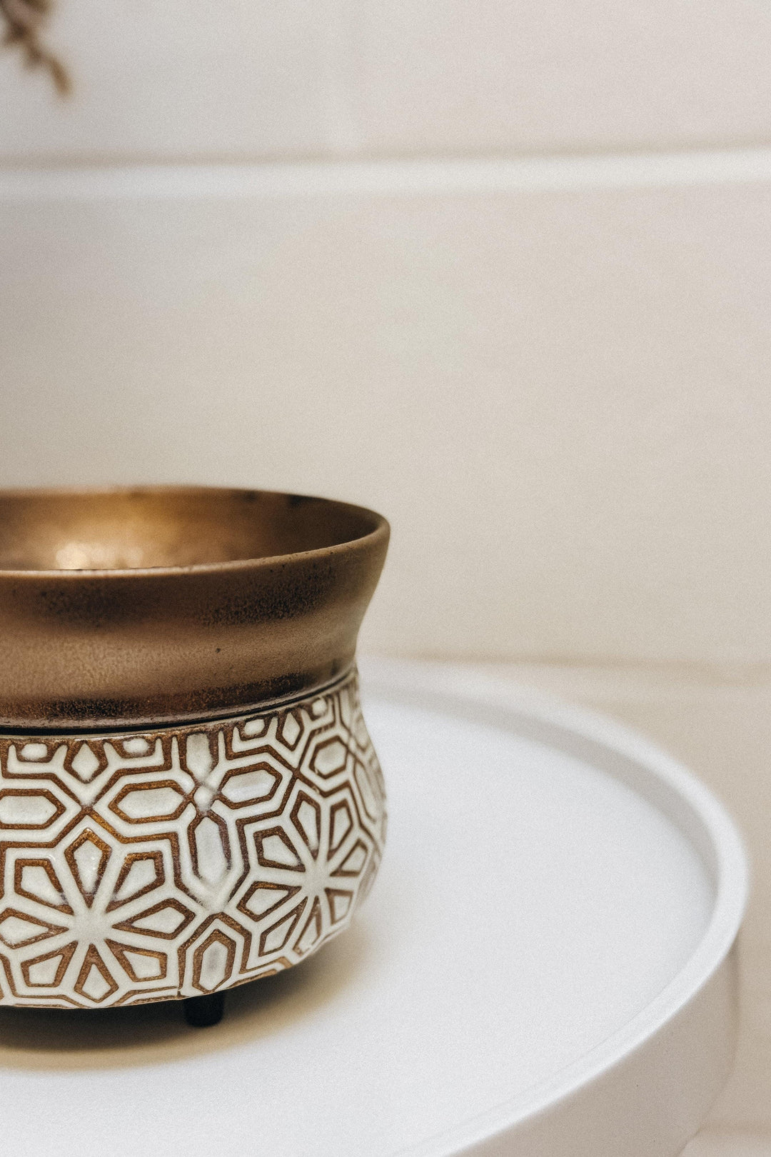 DIFFUSEUR CUBES DE CIRE - 2 en 1 - Bronze géométrique Diffuseurs Candle warmer 