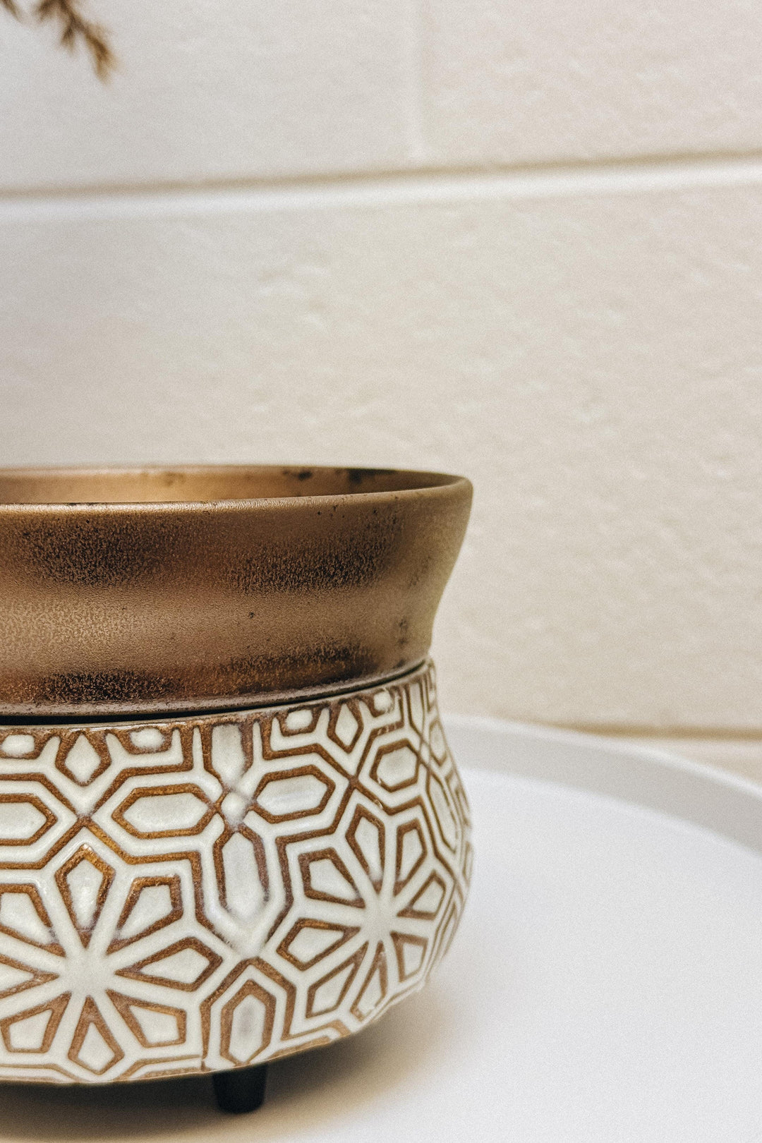 DIFFUSEUR CUBES DE CIRE - 2 en 1 - Bronze géométrique Diffuseurs Candle warmer 