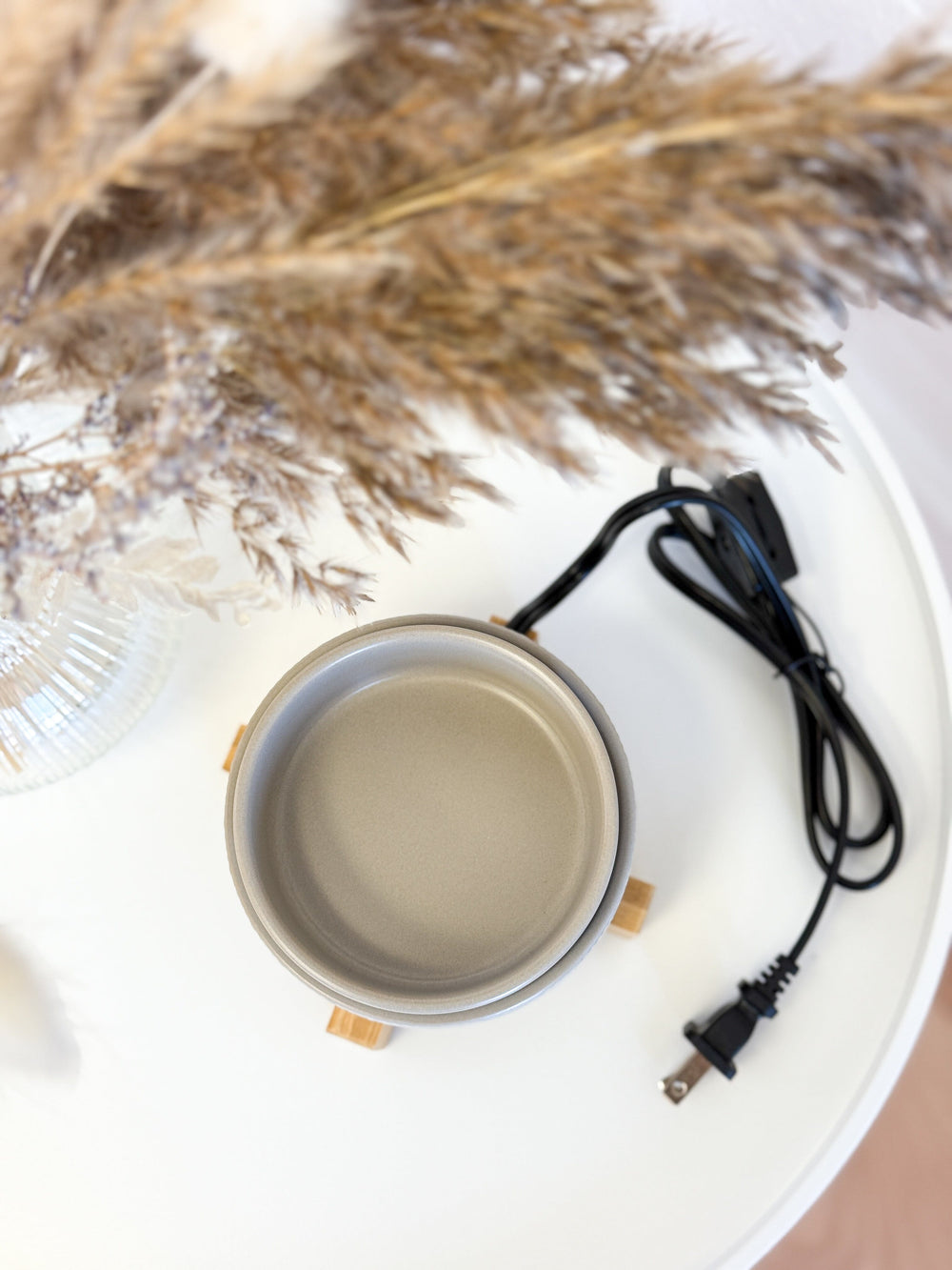 DIFFUSEUR CUBES DE CIRE - 2 en 1 - Gris et bois Diffuseurs Candle warmer 