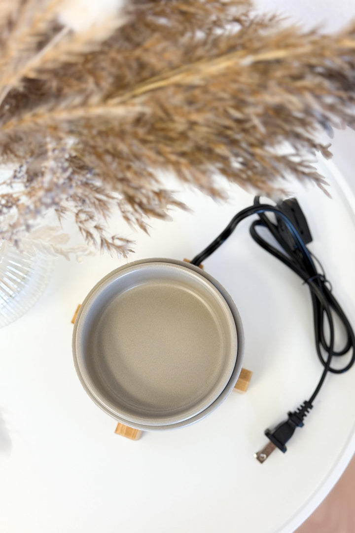 DIFFUSEUR CUBES DE CIRE - 2 en 1 - Gris et bois Diffuseurs Candle warmer 