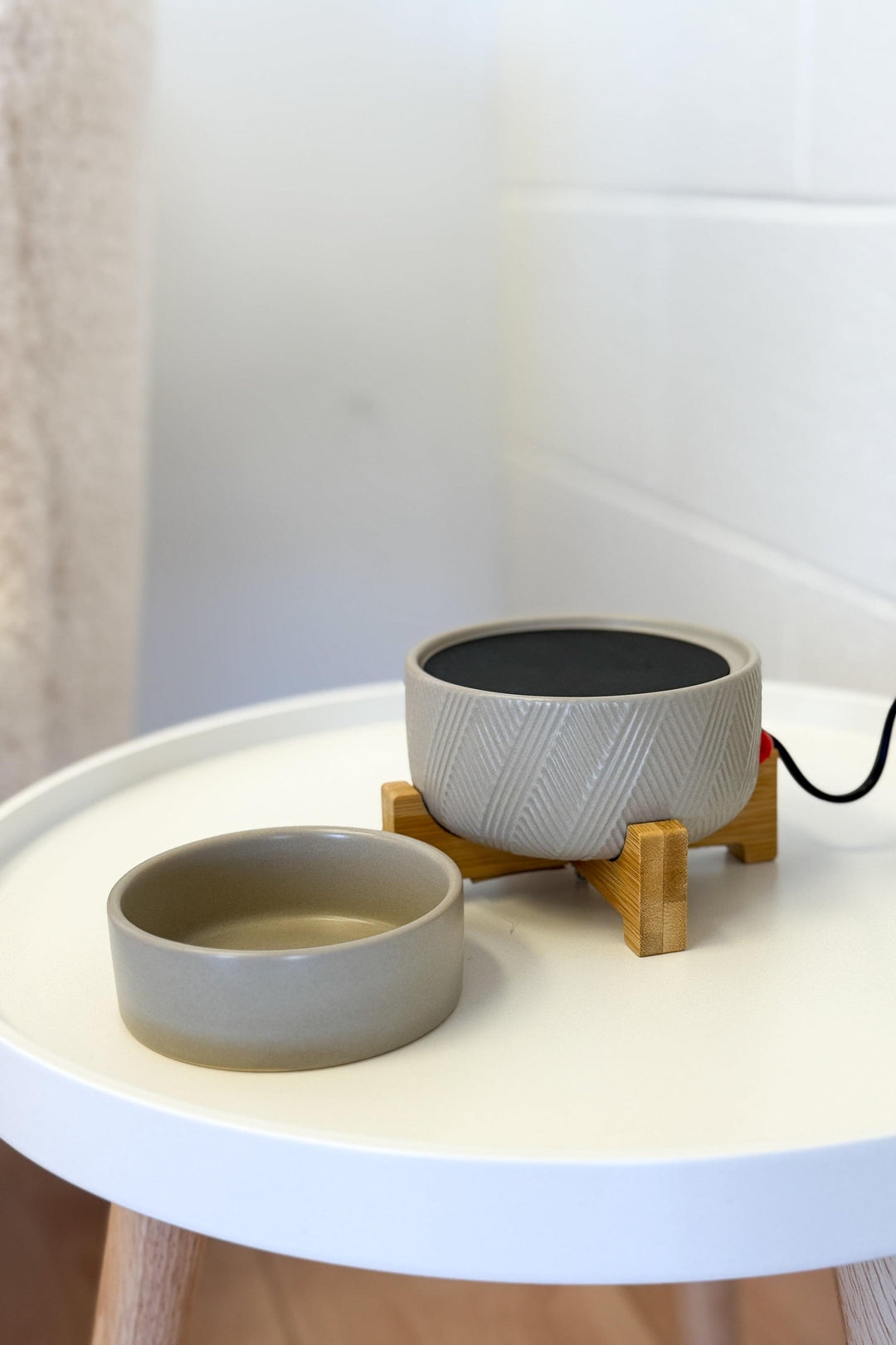 DIFFUSEUR CUBES DE CIRE - 2 en 1 - Gris et bois Diffuseurs Candle warmer 